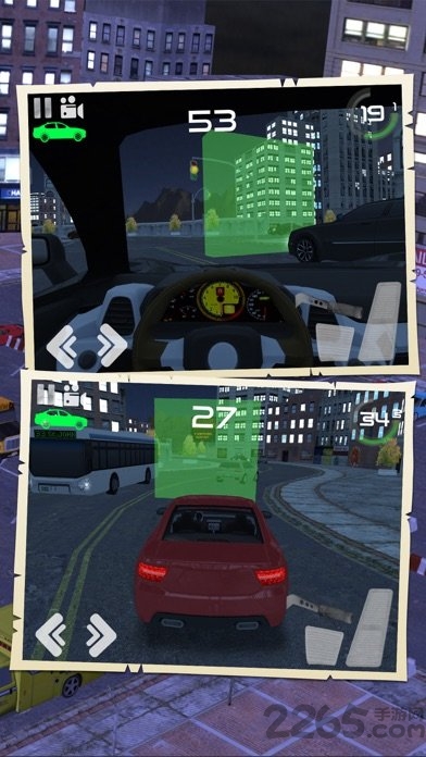 晚市交通汽车停车驾驶模拟器游戏
